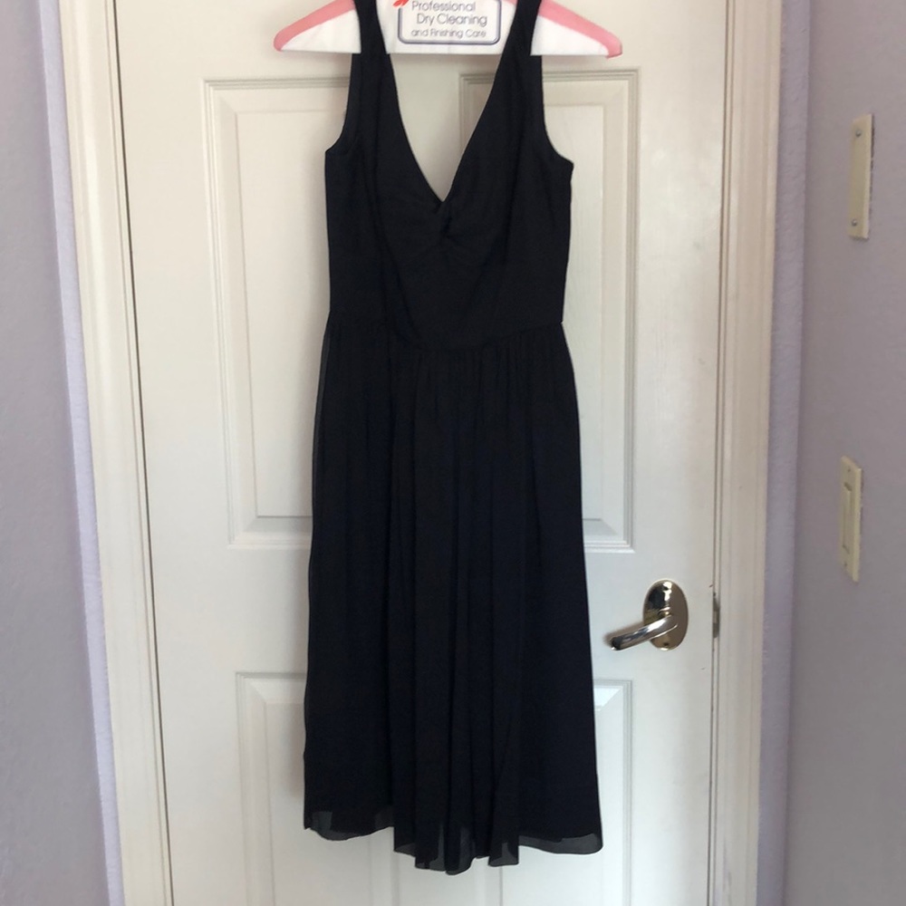 J Crew Black Silk dress